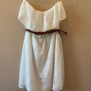 Charlotte Russe strapless dress with belt